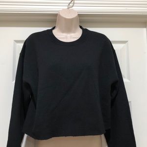 Gold Rush Black Crop Sweatshirt Size M